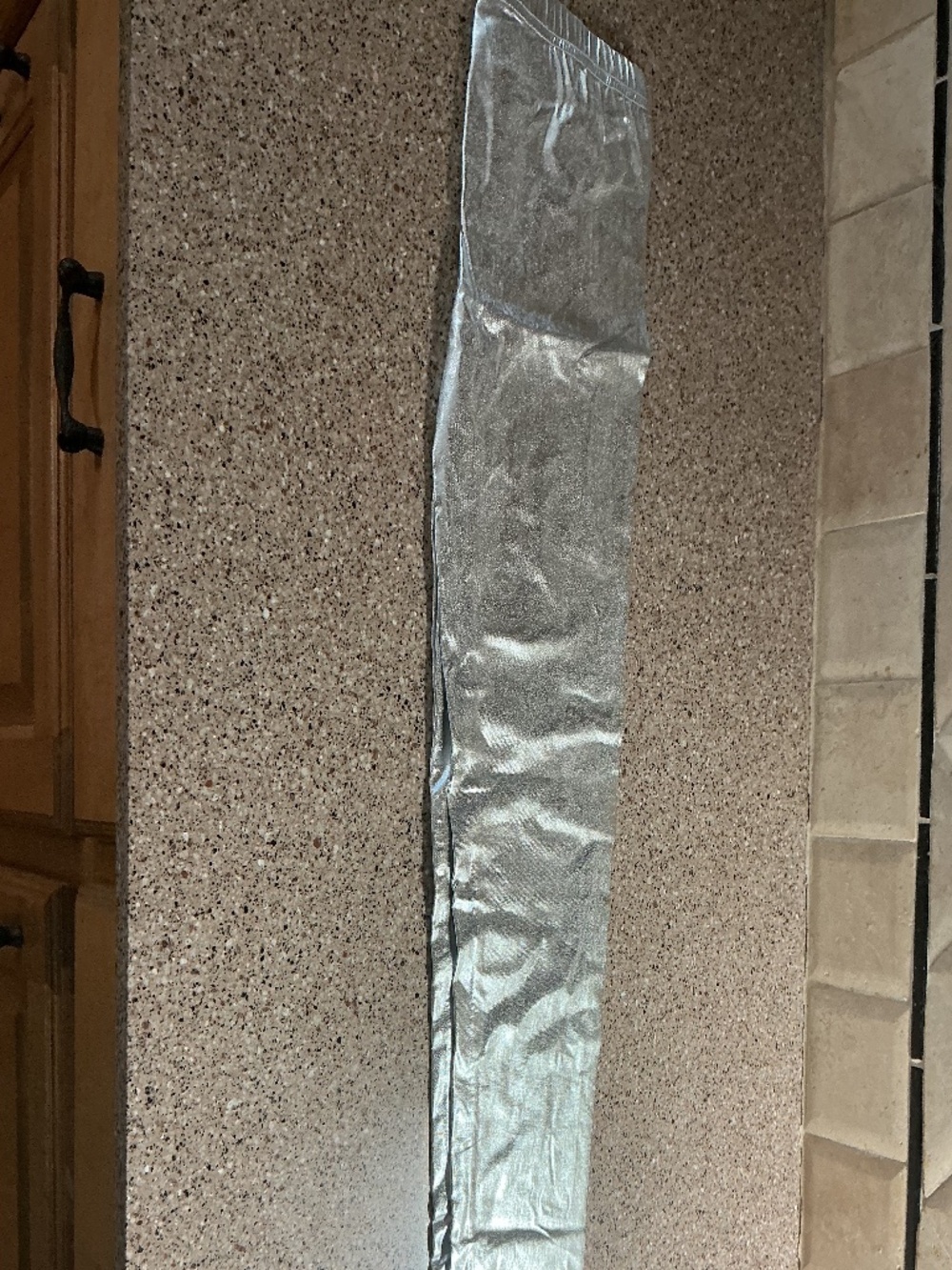 New Metallic Leggings Silver. Size Medium